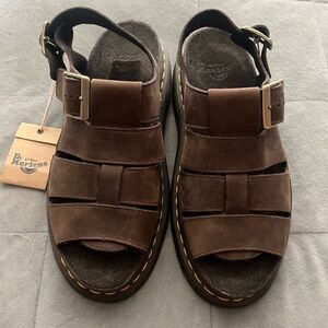 Dr. Martens Dark Brown Buckle Sandals
